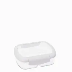 AMBIENTE GOURMET - Recipiente hermetico con division blanco 630 ml