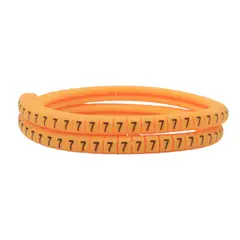 VCP - Marcador de cable, Leyenda: 7, Amarillo, Rollo x 100