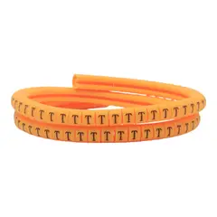 VCP - Marcador de cable, Leyenda: T, Amarillo, Rollo x 100