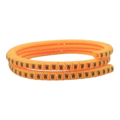 VCP - Marcador de cable, Leyenda: W, Amarillo, Rollo x 100