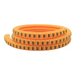 VCP - Marcador de cable, Leyenda: R, Amarillo, Rollo x 100