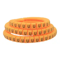 VCP - Marcador de cable, Leyenda: U, Amarillo, Rollo x 100