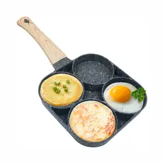 GENERICO - Sartén Antiadherente 4 Puestos Especial Para Huevos Y Arepas