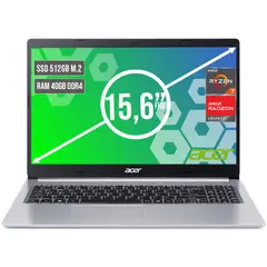 ACER - PORTATIL ASPIRE AMD RYZEN 7 5700U SSD 512GB RAM 40GB LED LED 15,6"