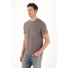 TENNIS - Camiseta en tela piqué gris para hombre
