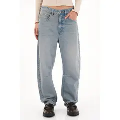 TENNIS - Jean Horseshoe de tiro bajo azul para mujer