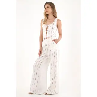 TENNIS - Camisa manga sisa con detalles de encaje estampada para mujer
