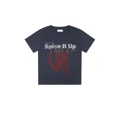 TENNIS - Camiseta manga corta estampada azul para mujer