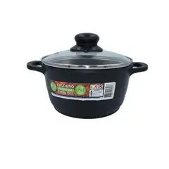 DKASA - Caldero Antiadherente 16 x 7.5 Cm Negro