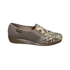 ROMULO - Zapato Textil Mocasín Tacón Corrido