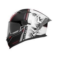 MT HELMETS - CASCO MT BRAKER CERTIFIC ECE2206 CHARM BLANCO BRILLO TALLA M