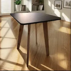 GENERICO - Comedor Auxiliar Cuadrado 60 X 75 Cm Negro