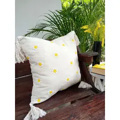 GENERICO - Cojín estampado de flores boho chic