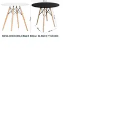 GENERICO - Mesa Redonda Eames 80 CM