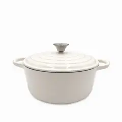 AMBIENTE GOURMET - Olla blanca 24cm en hierro fundido