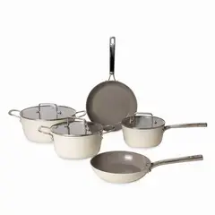 AMBIENTE GOURMET - Set de ollas marfil 8pcs