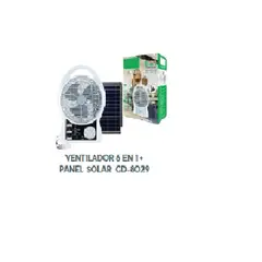 GENERICO - VENTILADOR 6 EN CON PANEL SOLAR