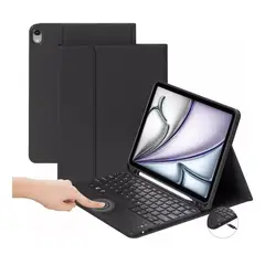 GENERICO - Funda estuche Teclado trackpad espacio lapiz Para iPad 11 A16 2025