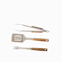 AMBIENTE GOURMET - Set de utensilios para bbq acacia