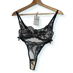 GENERICO - Set de Lencería Premium Esencia de La Mo Color Negro talla 36