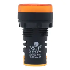 VCP - Piloto Led Luminoso 22mm Amarillo 220 VAC Tablero Eléctrico