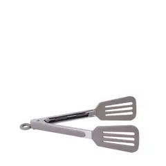 AMBIENTE GOURMET - Pinza espatula acero inox silicona gris