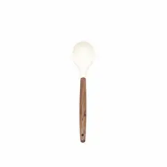AMBIENTE GOURMET - Cuchara plana silicona acacia blanco