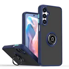 GENERICO - Funda Estuche Mate Con Anillo Compatible Samsung A26 Azul