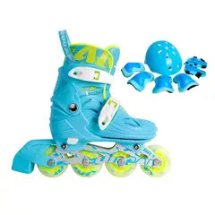 COUGAR - Set de Patinaje Infantil MZS807PS Azul talla L