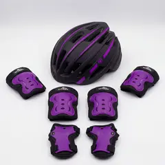 ONWHEELS - Casco + Protecciones Morado tall S