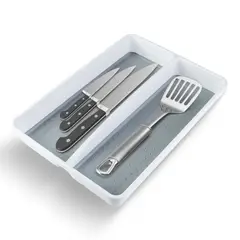 CHEF MASTER - Organizador de Cubiertos 2 Compartimientos para Cajón Cocina