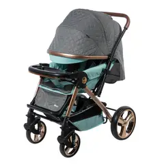EBABY - Coche cuna HARDY mango reversible VERDE EB1157