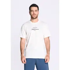 BELIFE - Camiseta Manga Corta Estampada Ivory Para Hombre en Poliéster
