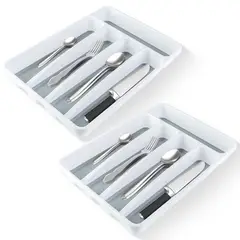 CHEF MASTER - Set x2 Cubiertero 5 Divisiones Cajón Cocina Antideslizante