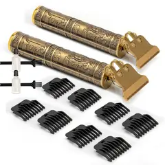 STYLE STARS - Set x2 Patillera Vintage Recargable Cuchilla en T Precisión