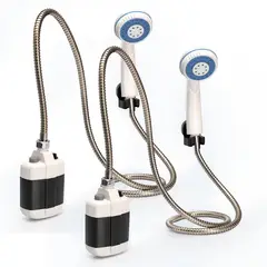 ENERGY PLUS - Set x2 Regadera Portátil USB Recargable Ducha Racionamiento
