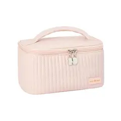 GENERICO - ORGANIZADOR COSMETIQUERA BOLSO MAQUILLAJE NECESER VIAJE-ROSA