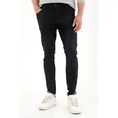 TENNIS - Jean Super Skinny de tiro medio con efecto cuero para hombre
