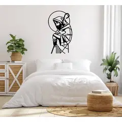 GENERICO - Cuadro decoración pared pastor 60x40cm MDF Negro