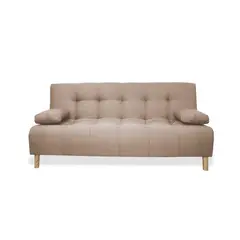MUEBLES REM - Sofa Cama Sabathy 3 Puestos Camel + Cojines