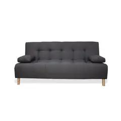GENERICO - Sofa Cama Sabathy 3 Puestos Gris + Cojines