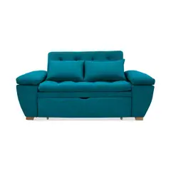 GENERICO - Sofa Cama Multifuncional Magnin Turquesa + Cojines