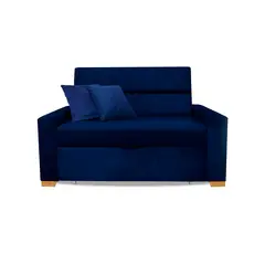 GENERICO - Sofa Cama Multifuncional Aubry Azul Petroleo + Cojines