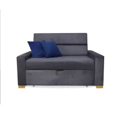 GENERICO - Sofa Cama Multifuncional Aubry Gris + Cojines Gris
