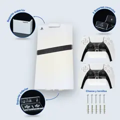 HANGERTECH - Combo soporte de pared PS5 PlayStation 5 Pro.