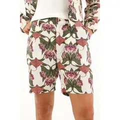 TOPMARK - Bermuda tiro alto estampada para mujer