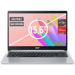 ACER - PORTATIL ASPIRE AMD RYZEN 7 5700U SSD 2TB RAM 32GB LED LED 15,6"