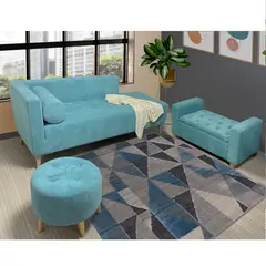 DKO DESIGN - Sala Fresh Sofa + Banqueta Baul + Puff
