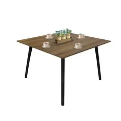 DKO DESIGN - Mesa de Comedor Look cuadrada 4p 75x80x80 Amaretto