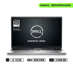 DELL - Portatil 156′ FHD INTEL i3-1215U Ram 24GB DDR4 512GB SSD Silver